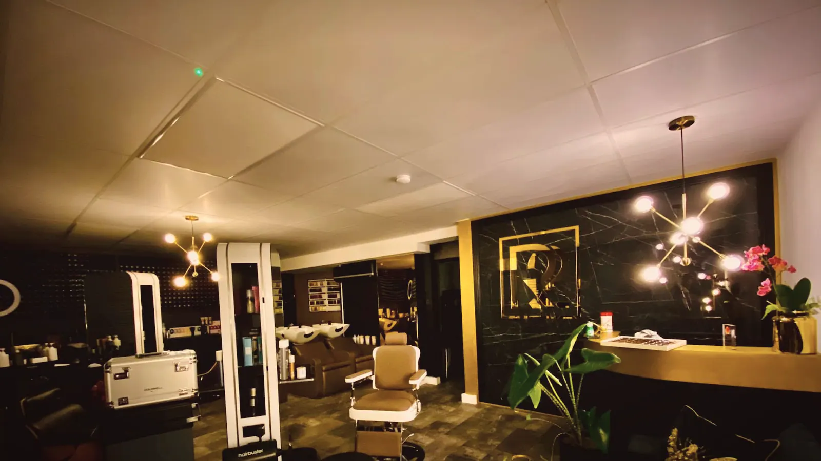 The floor, lights low